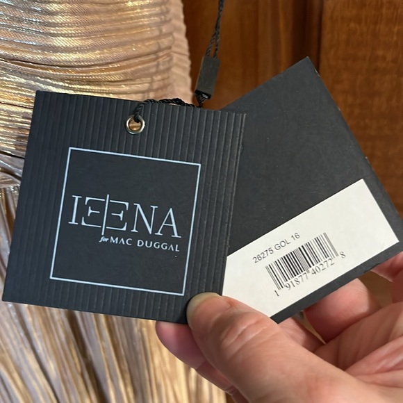 NWT Mac Duggal Metallic Ruched A-Line Gown Size 16 - Picture 10 of 16